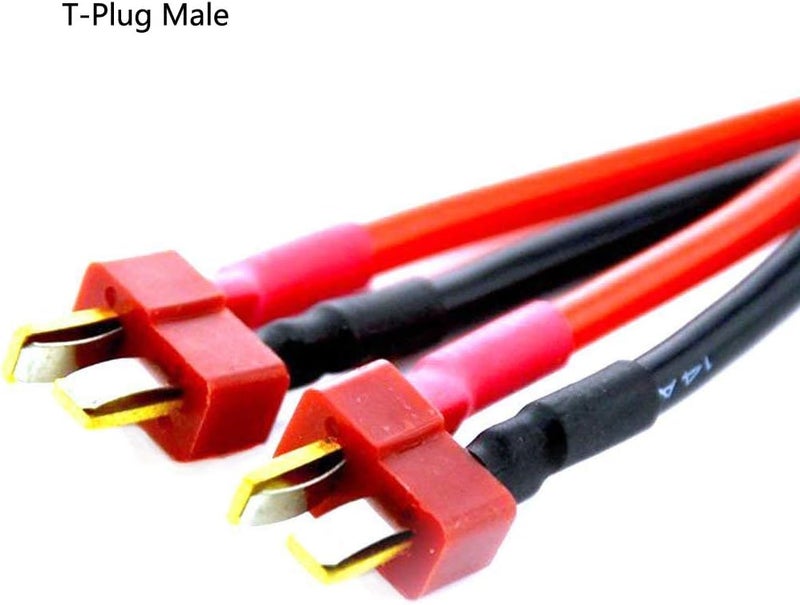 LINSYRC 2pcs T-Plug Parallel Connector 1-Female to 2-Male Adapter Splitter Y-Harness with 3.93inch 14awg Cable - Image 3